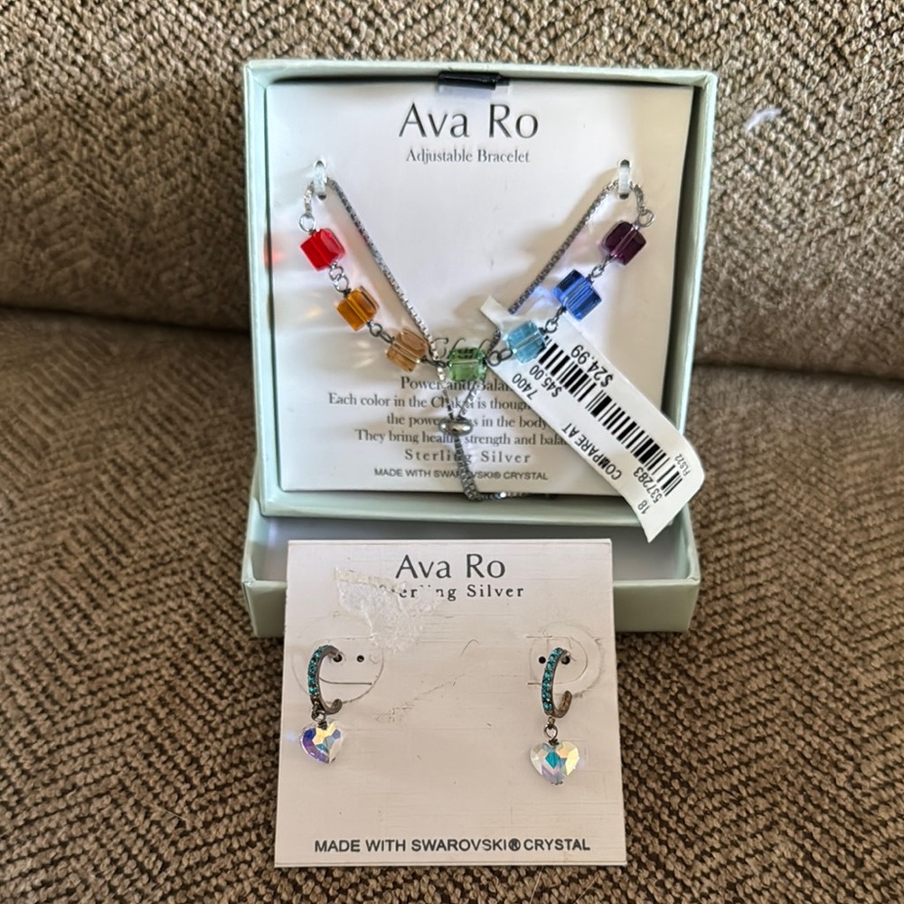 NEW Ava Ro jewelry bundle earrings and bracelet